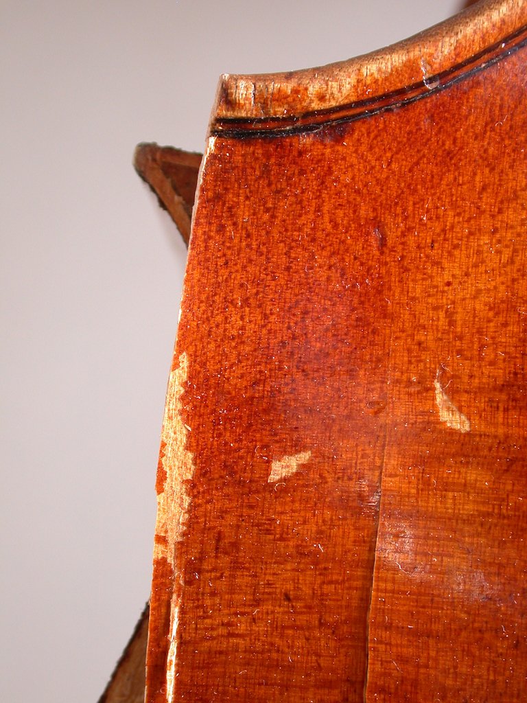 Restoration of a cello after a car accident